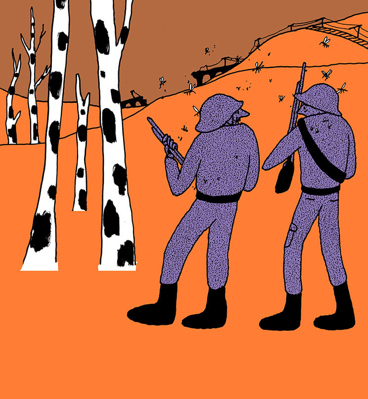 Illustration zweier Soldaten