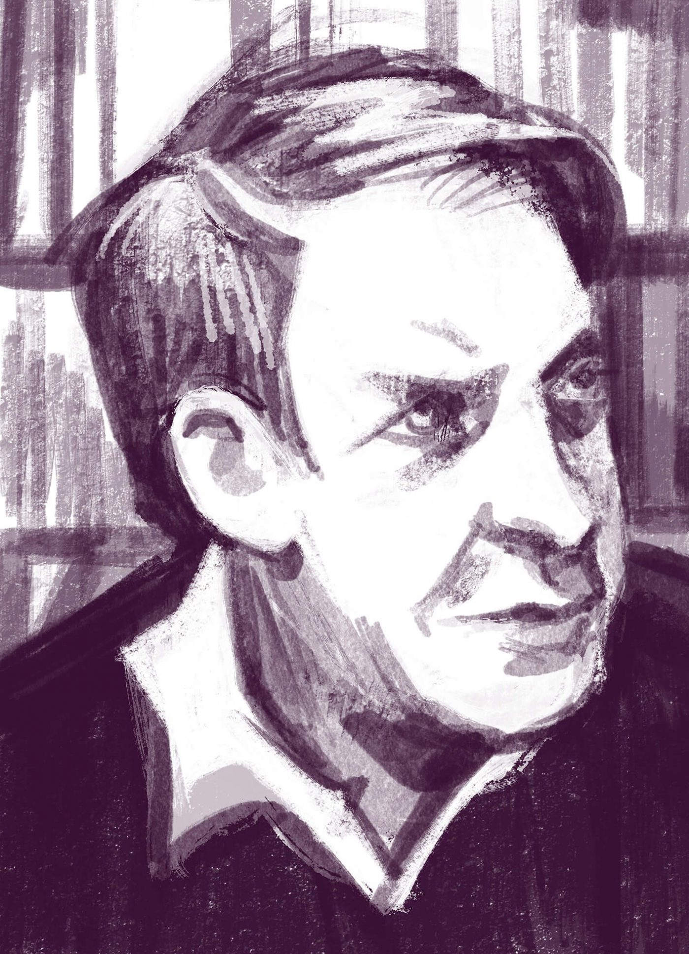 Illustration Porträt Siegfried Lenz