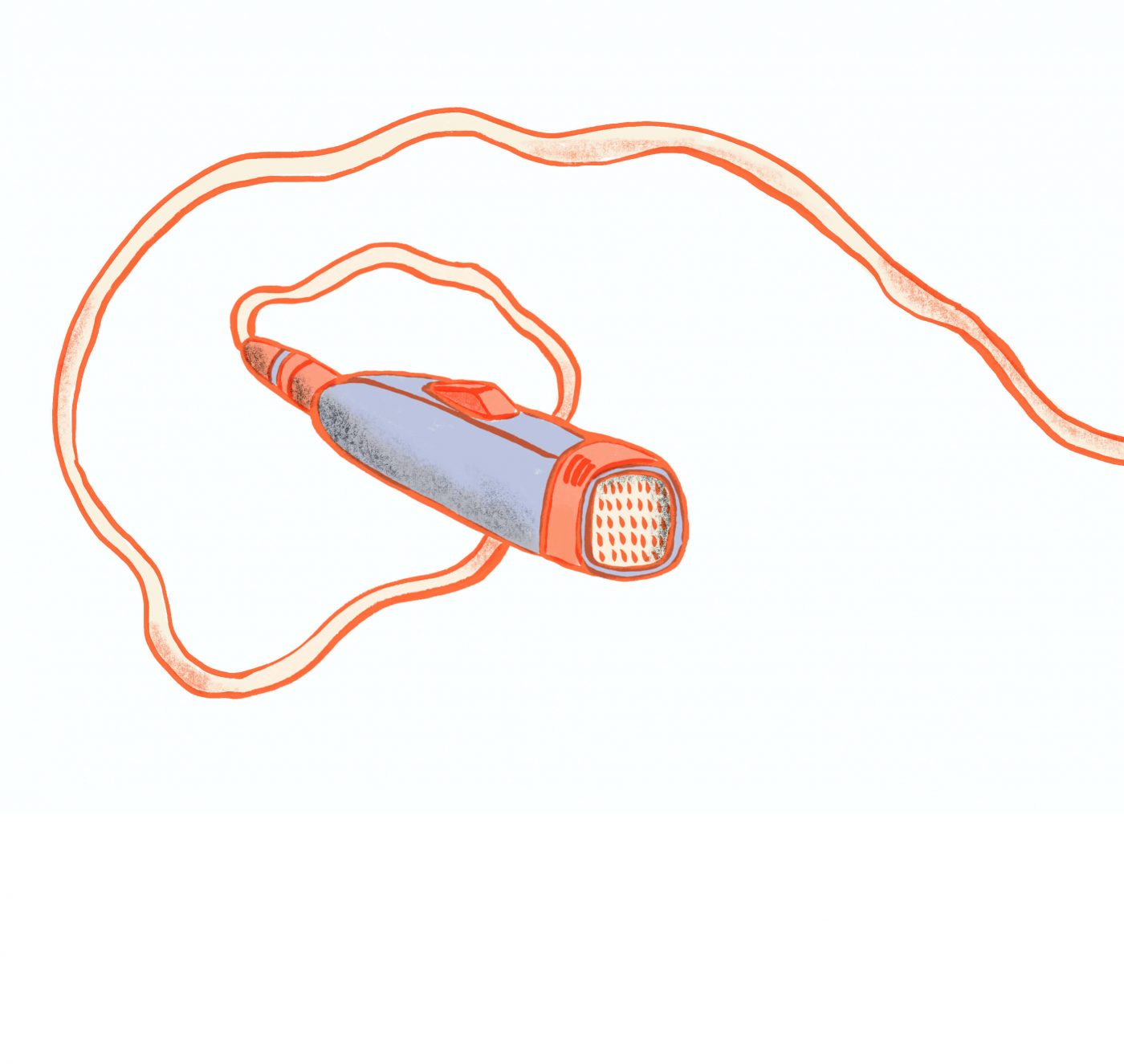 Illustration eines Mikrophones mit Schnur
