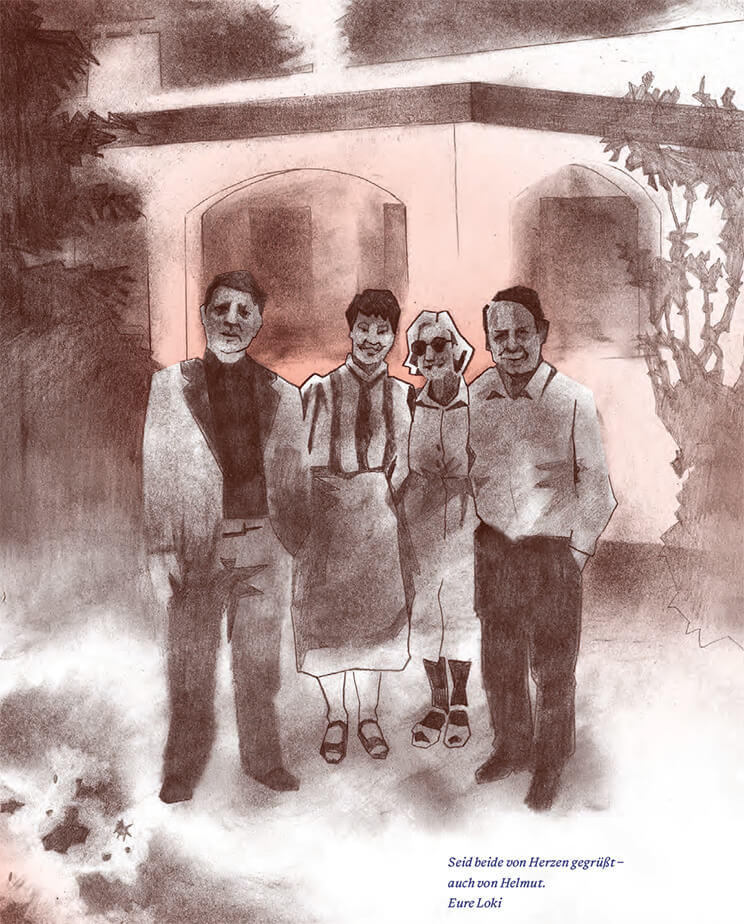 Illustration mit den Ehepaaren Schmit und Lenz