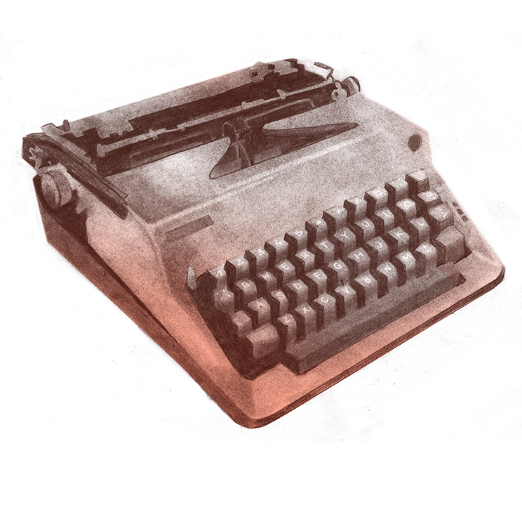 Illustration einer Schreibmaschine